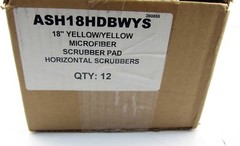 NEW Golden Star ASH18HDBWYS Microfiber Scrubber Wet Mop Pad 5 x 18″ Pack Of 12