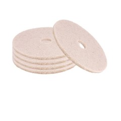 Boardwalk 17″ Hog Hair Burnishing Pads – Natural (5-Piece/Carton)