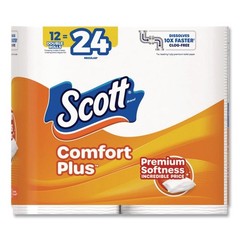 Scott 47618 Double Roll Bath Tissue ComfortPlus Toilet Paper – White (48/CT) New