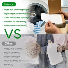 Fisroa Fresh Linen Eco-Friendly Travel Laundry Detergent Sheets (300 Loads)