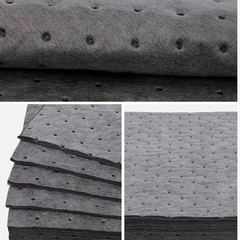 100 Pack Oil Absorbent Pads, 13″x10″ Single Weight Dimpled Pad, Oil Spill Mat