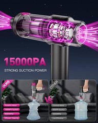 EYYA Handheld Cordless Car Vacuum Cleaner, 4-in-1 Portable Mini Grey Pink