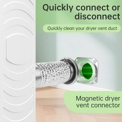 Magnetic Dryer Vent Connector Kit DVC-180 Coupling Dryer Duct Connector