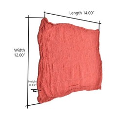 PT725 12 Inch x 14 Inch Red Shop Towel – 100% Cotton – 12/Pack