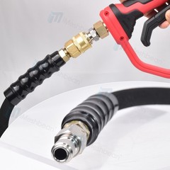 Hot Water Pressure Washer Hose 3/8″ x 100ft 6000 psi Non-Marking 2-Braid Gray