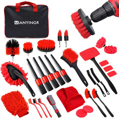32Pcs Car Detailing Kit Auto Detailing Brush Set and Drill Brush Attachments