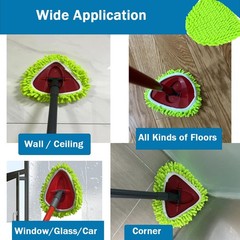 Mop Heads Replacements Compatible with Ocedar RinseClean 2-Tank System Green