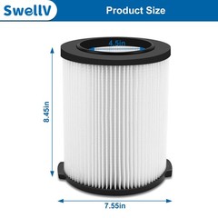 SwellV VF4000 Replacement Filter, Compatible with Standard Wet/Dry Vac 2-pack