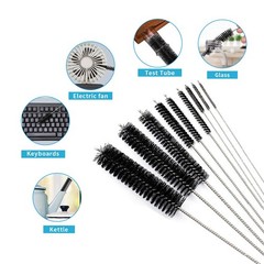 10PCS Flexible Drain Brush Straw Cleaner 10.24*3.15*1.57inch, Black