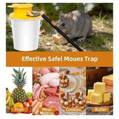 Mouse Trap Bucket – Mouse Traps Indoor for Home – Multi-Catch, Auto-Reset,