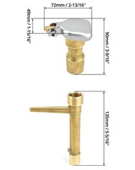 QWORK 2 Set 3/4-Inch Brass Quick Coupler Valves, Irrigation Tool 3/4 inch