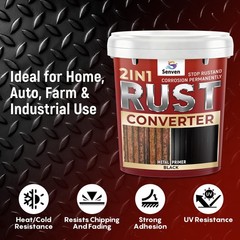 Rust Converter & Metal Primer 35 Oz Black Heat Resistant Paint for Automotive