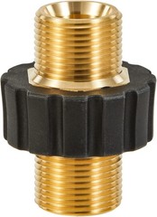 Pressure Washer Adapter Set, M22-14mm Male Fitting to 14mm, Gold, Black