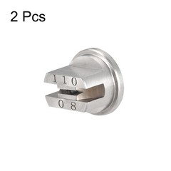 2Pcs Flat Fan Spray Tip 110 Degree Stainless Steel Nozzle 1.8mm Orifice Dia