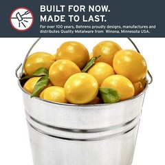 10 qt quart Heavy Duty Galvanized SteeL BUCKET rOund Pail BEHRENS 1210GS