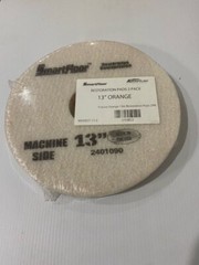 2-Pack Concrete Floor Buffing 13” Orange Ameripolish SmartFloor Restoration Pads