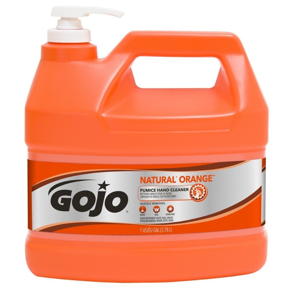 GoJo 0955-02 1 Gal Natural Orange Pumice Lotion Hand Cleaner w/Pump