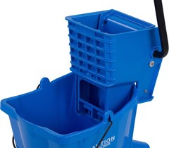 SPARTA Commercial Mop Bucket With Side Press Wringer, Floor 26 Quart, Blue