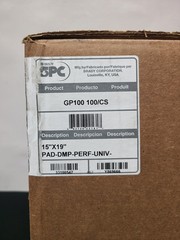 Brady Absorbent Pad Gray PK100 GP100 Brady GP100 15″ x 19″ 662706221617 New