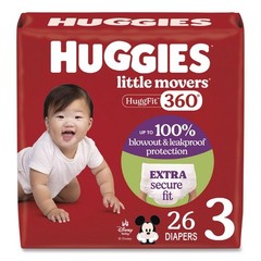 Huggies 56605 16 lbs. to 28 lbs. Baby Diapers – Size 3/Disney Design (4/CT) New