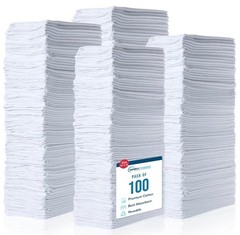 Simpli-Magic Cotton Shop Towels 14″x12″ (100 Pack) – 14″ x 12″, White