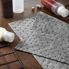 100 Pack Oil Absorbent Pads 9.8×13 Dimpled Garage Floor Spill Mat Water & Fluid