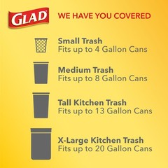 Glad Medium Trash Bags 8 Gallon Fragrance Garbage Bags Drawstring 26 Count
