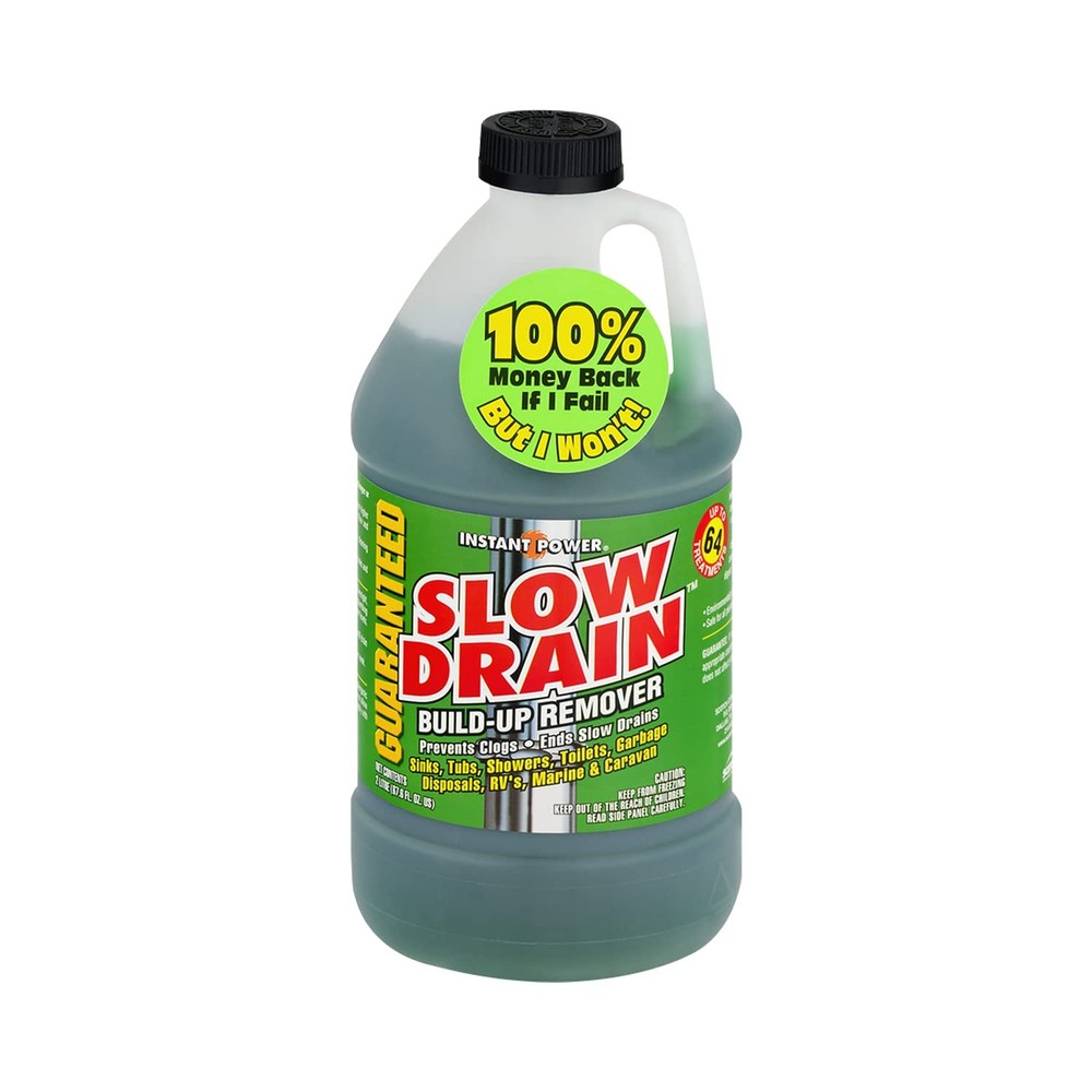 Instant Power Slow Drain Build Up Remover – Prevents Clogs, Ends 2 Liter