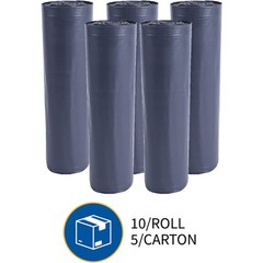 Genuine Joe Density Heavy-Duty Can Liner 39 X 56 60 Gal Capacity 1.55 Mil Black