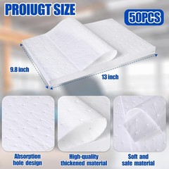 Heavy-Duty Oil Spill Mat – 50 Microfiber Pads, 13″ x 10″ for Ultimate Protection