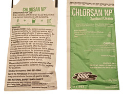 Chlorsan NP Sanitizer / Cleaner Restaurants Commercial Kitchens Qty 25
