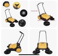 26″ Handpush Sweeper Industrial Walk-behind Floor Board Sweeping Cleaning Tool