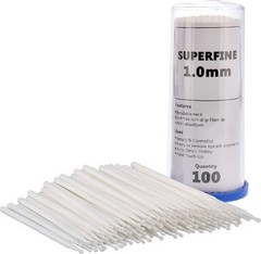 100 Paint Touch Up Brushes, Disposable Micro Brush Applicators, White with Fine