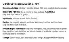 UltraCruz Isopropyl Alcohol, 70%, 4 x 1 Gallon