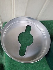 Glaro 23 GALLON Round Steel Recycling Bin, GREEN/GREY. PRE-OWNED $649 RETAIL
