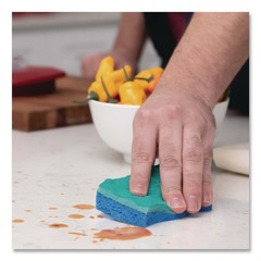 O-Cedar 169431PK Scrunge Non-Scratch Scrub Sponge – Green/Blue (2/Pack) New
