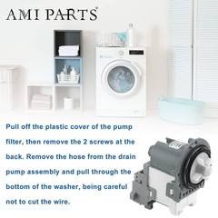 AMI PARTS DC31-00178a Washer Drain Pump Motor Replaces Grey and White