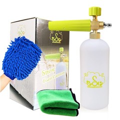 Foam Cannon Snow Lance Pressure Washer Quick Release Car Wash Jet Green Set