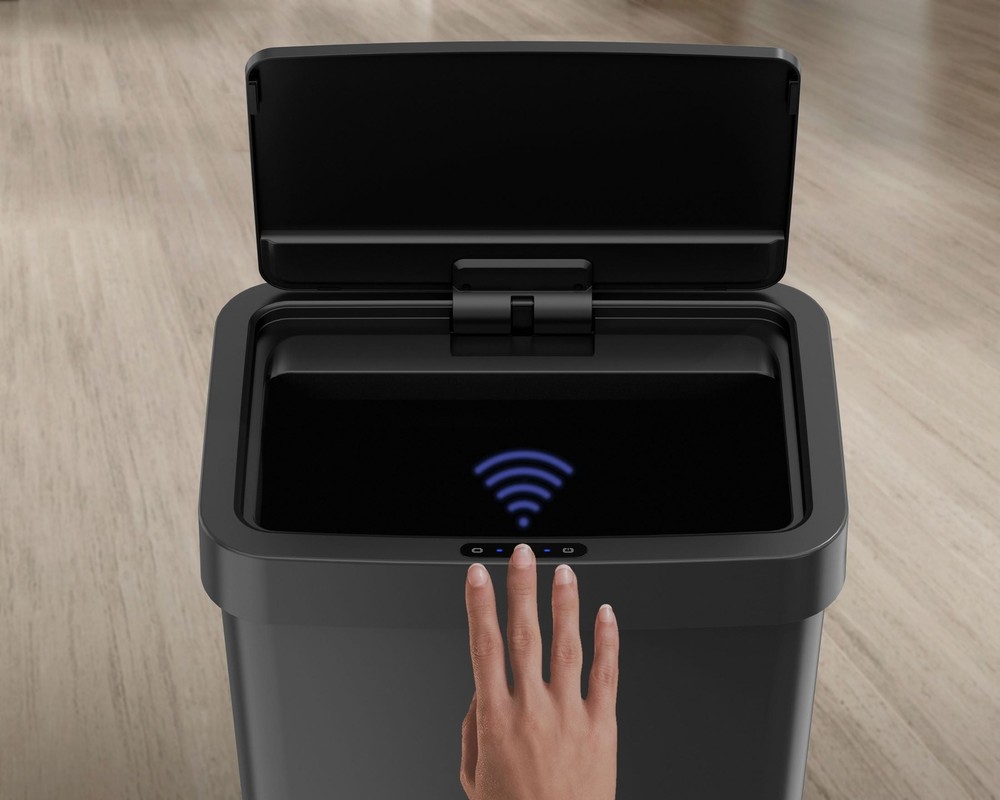 13.2 Gallon Kitchen Sensor Trash Can,Plastic Motion Sensor Kitchen Trash Can