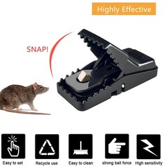 Reusable Indoor Mouse Trap 6 Pack – Easy to Set Plastic Rodent Control 6 pack