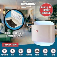 Flowtron Fly Trap Indoor Wall Sconce,Electric fly Insect Killer & Gnats w/2 Lure