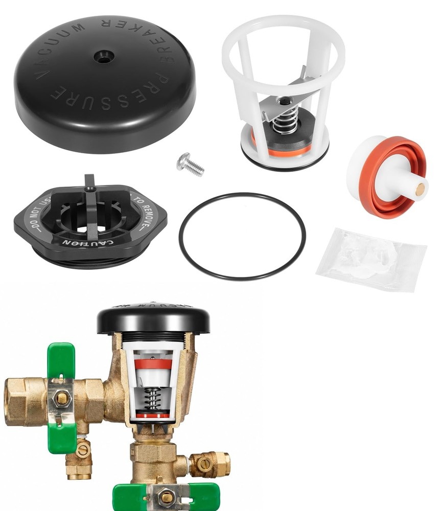 Toolixor RK12-420 Repair Kit Compatible with Zurn Wilkins 1/2″ & Small, Black
