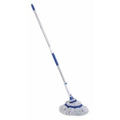 Quickie 72036M4 1 In String Wet Mop, 28 Oz Dry Wt, Snap On Connection, Blue,