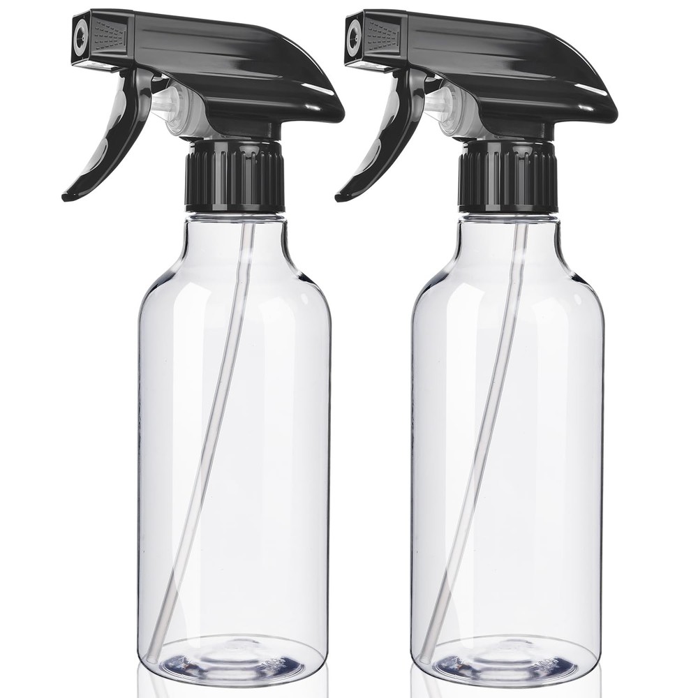 Uineko Spray Bottles 2-Pack, 10 Oz, Mist & Stream, Heavy 10 Ounces, Clear
