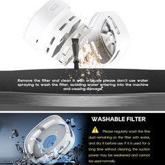 Decebaya Mini Desktop Vacuum Cleaner, USB Handheld Computer Dust White