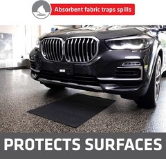 Oil Spill Mat 29″x36″ Reusable Waterproof Garage Floor Protector Absorbent Oil