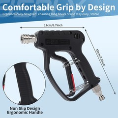Pressure Washer Short Gun, 5000 PSI/10.5 GPM High Power Swivel Black