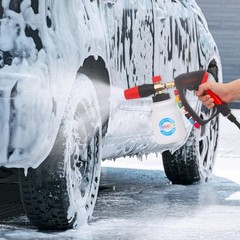 DUSICHIN Short Pressure Washer Gun Swivel 8 inches, Gun+Nozzle+Foam Cannon