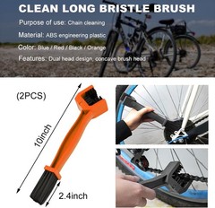 2 PCS Bike or Motorcycle Chain Washer, Motorcycle Chain Ge Color: Black+orange