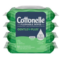 Cottonelle GentlePlus Flushable Wet Wipes with Aloe & Vitamin E, Adult Wet Wipes